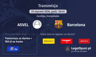 ASVEL - Barcelona gdzie oglądać? (23.01)