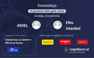 ASVEL - Efes Istanbul gdzie oglądać? (23.12)