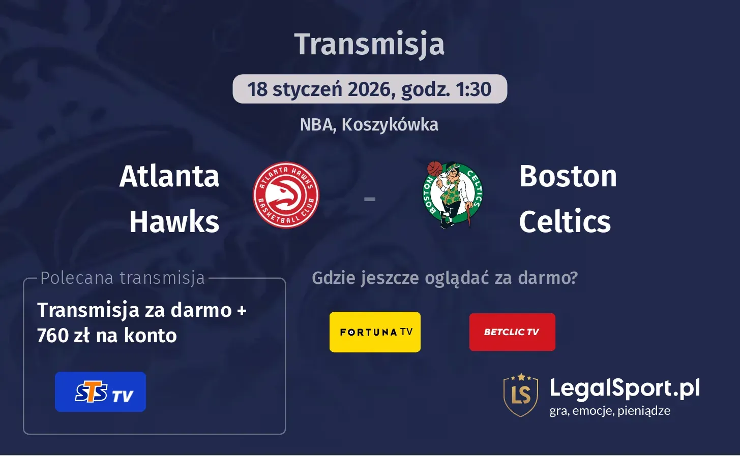 Atlanta Hawks - Boston Celtics Transmisje