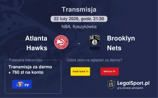 Atlanta Hawks - Brooklyn Nets gdzie oglądać? (22.02)