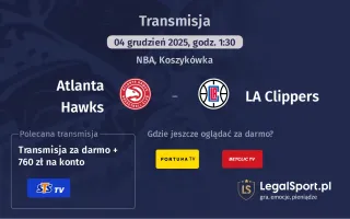 Atlanta Hawks - LA Clippers gdzie oglądać? (04.12)