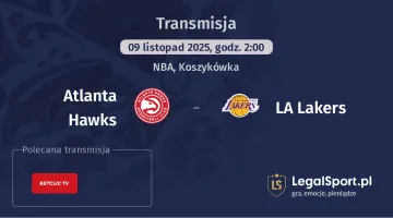 Atlanta Hawks - LA Lakers gdzie oglądać? (09.11)