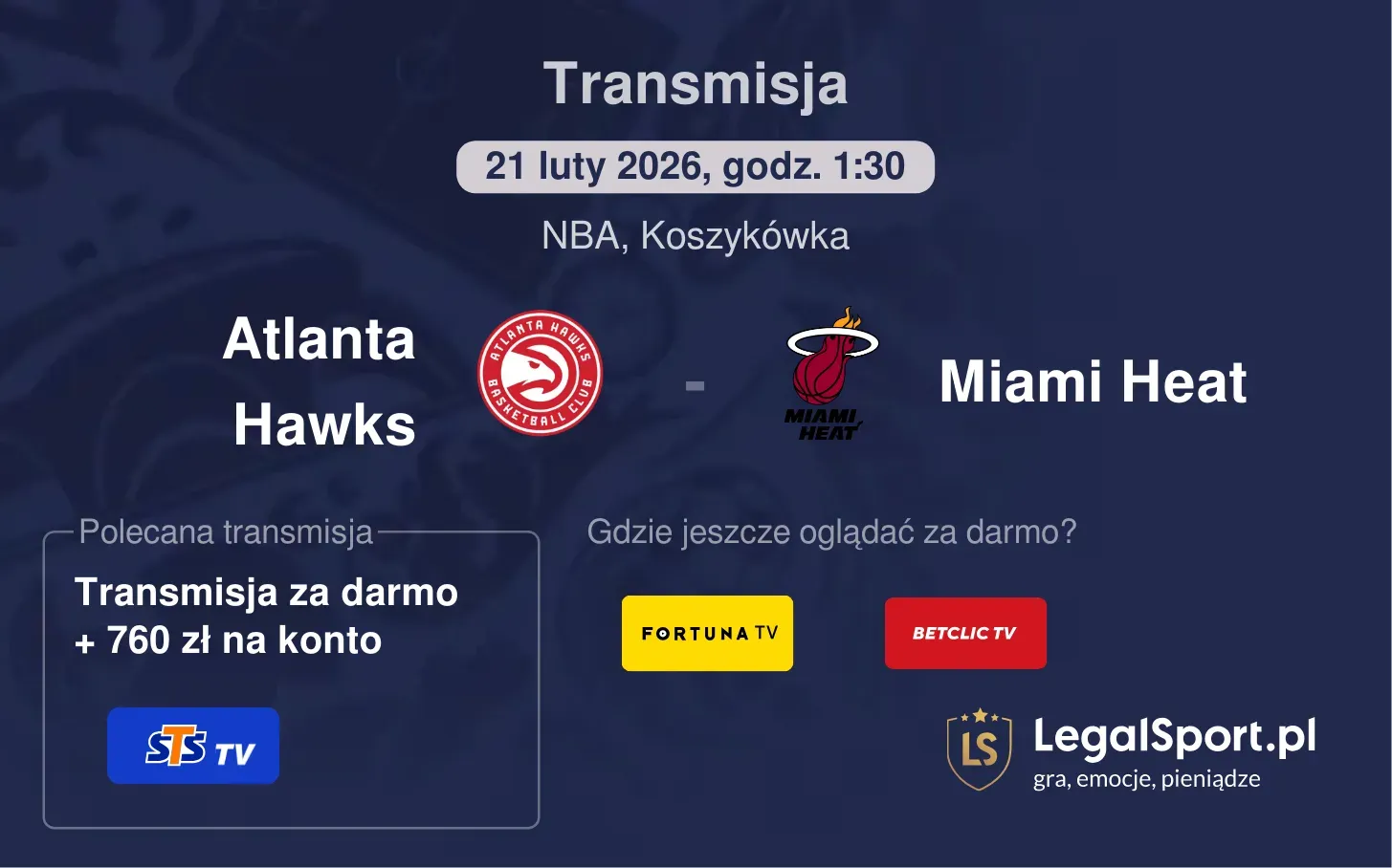 Atlanta Hawks - Miami Heat Transmisje