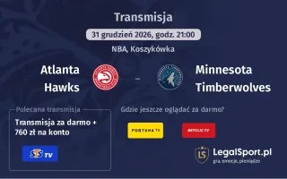 Atlanta Hawks - Minnesota Timberwolves gdzie oglądać? (31.12)