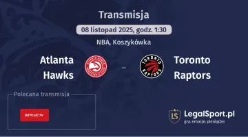 Atlanta Hawks - Toronto Raptors gdzie oglądać? (08.11)