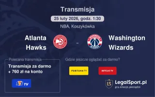 Atlanta Hawks - Washington Wizards gdzie oglądać (25.02.2026)