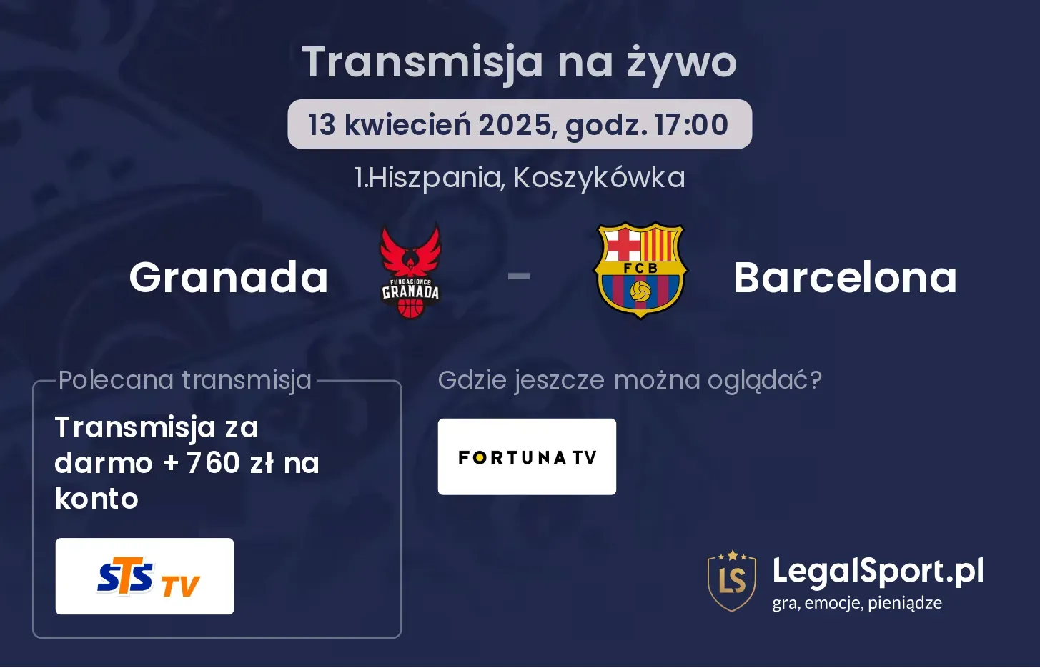 Granada - Barcelona gdzie oglądać transmisję?