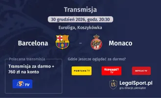Barcelona - Monaco gdzie oglądać? (30.12)