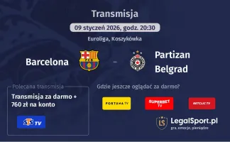 Barcelona - Partizan Belgrad gdzie oglądać? (09.01)