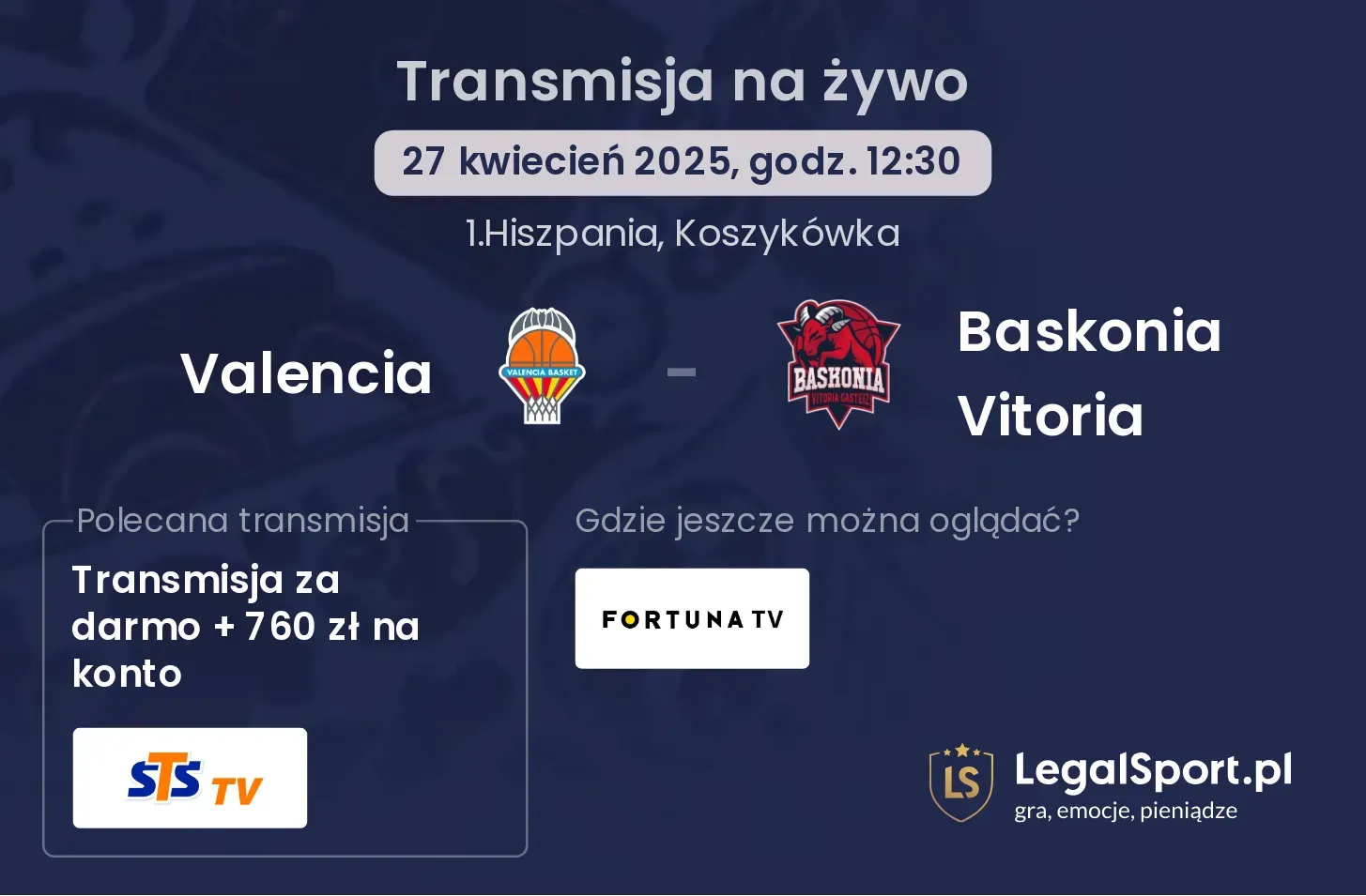 Valencia - Baskonia Vitoria gdzie oglądać?