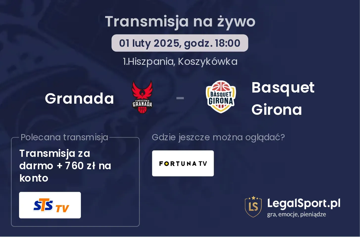 Granada - Basquet Girona gdzie oglądać?