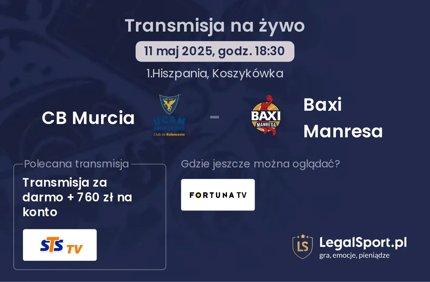 CB Murcia - Baxi Manresa gdzie oglądać?