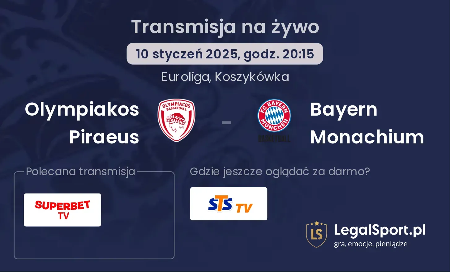 Olympiakos Piraeus - Bayern Monachium gdzie oglądać?