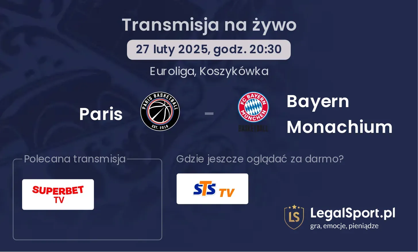 Paris - Bayern Monachium gdzie oglądać?