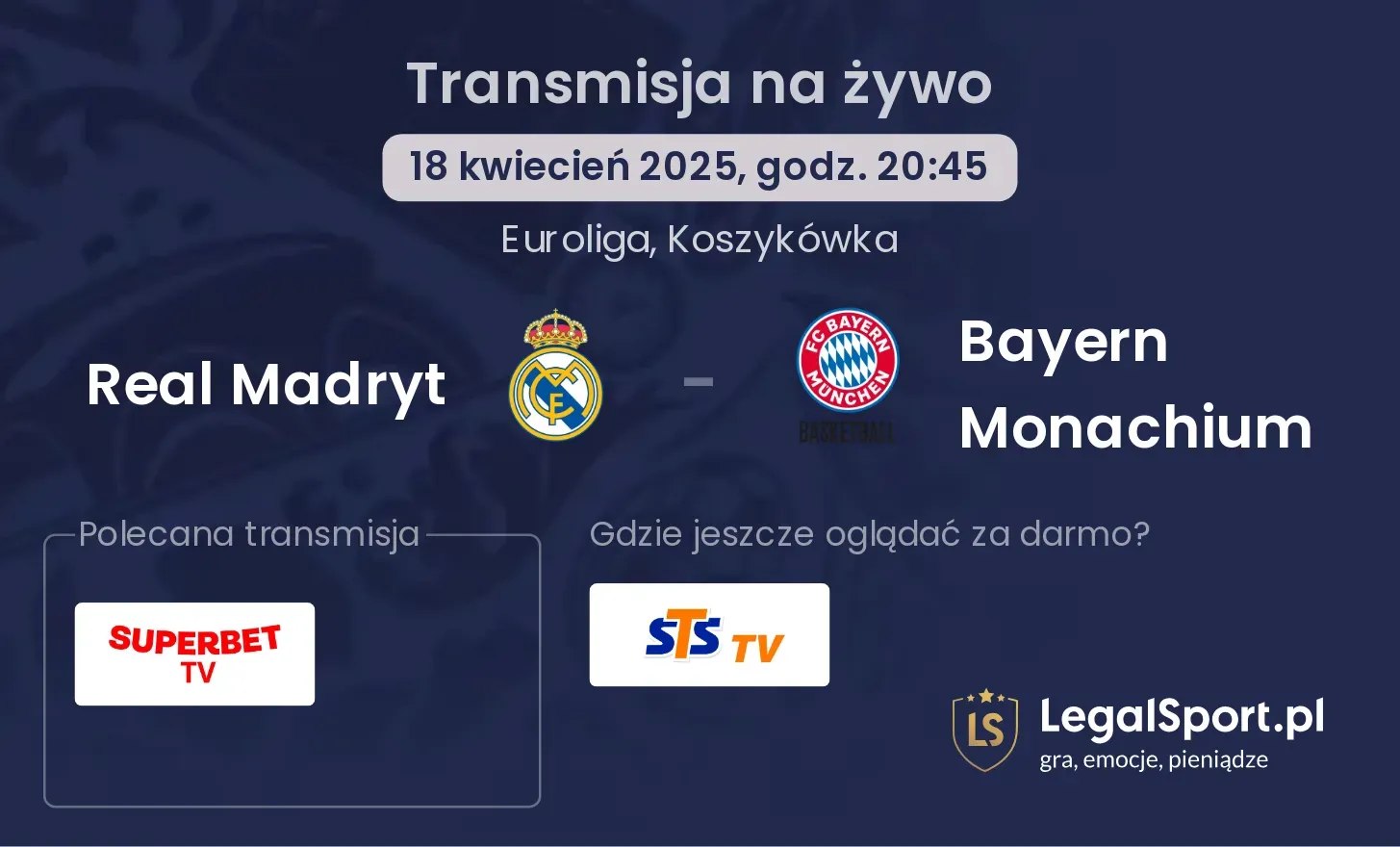 Real Madryt - Bayern Monachium gdzie oglądać transmisję?
