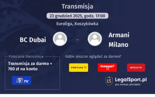 BC Dubai - Armani Milano gdzie oglądać? (23.12)