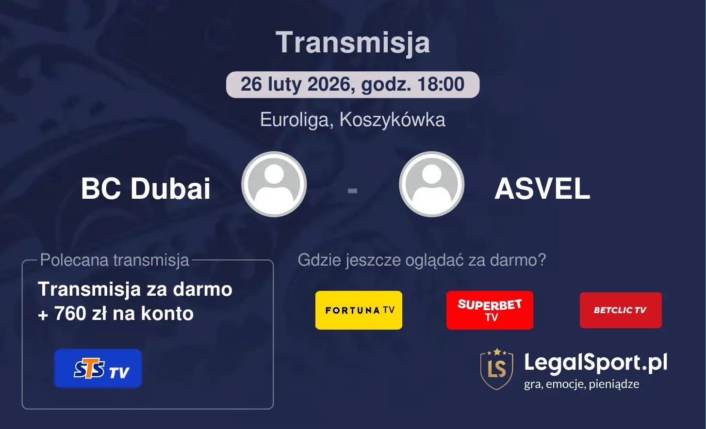 BC Dubai - ASVEL Transmisje