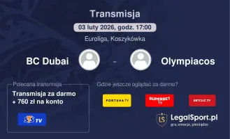 BC Dubai - Olympiacos gdzie oglądać? (03.02)