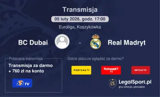 BC Dubai - Real Madryt gdzie oglądać? (05.02)