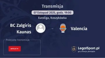BC Zalgiris Kaunas - Valencia gdzie oglądać? (07.11)