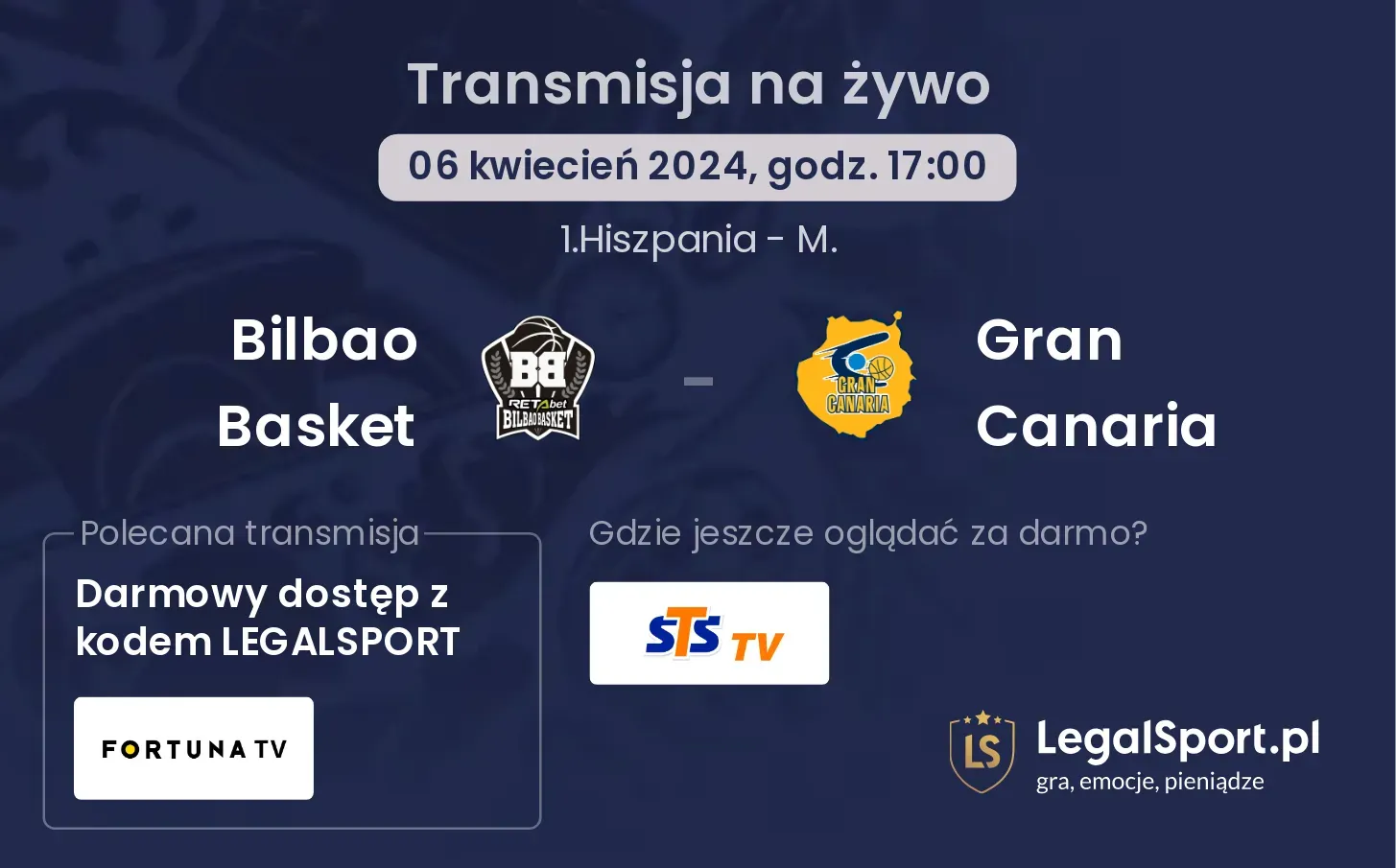 Bilbao Basket - Gran Canaria transmisja na żywo