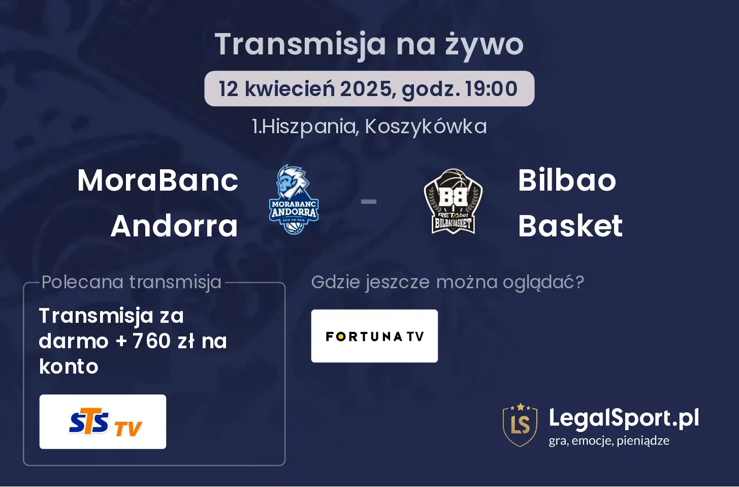 MoraBanc Andorra - Bilbao Basket gdzie oglądać?