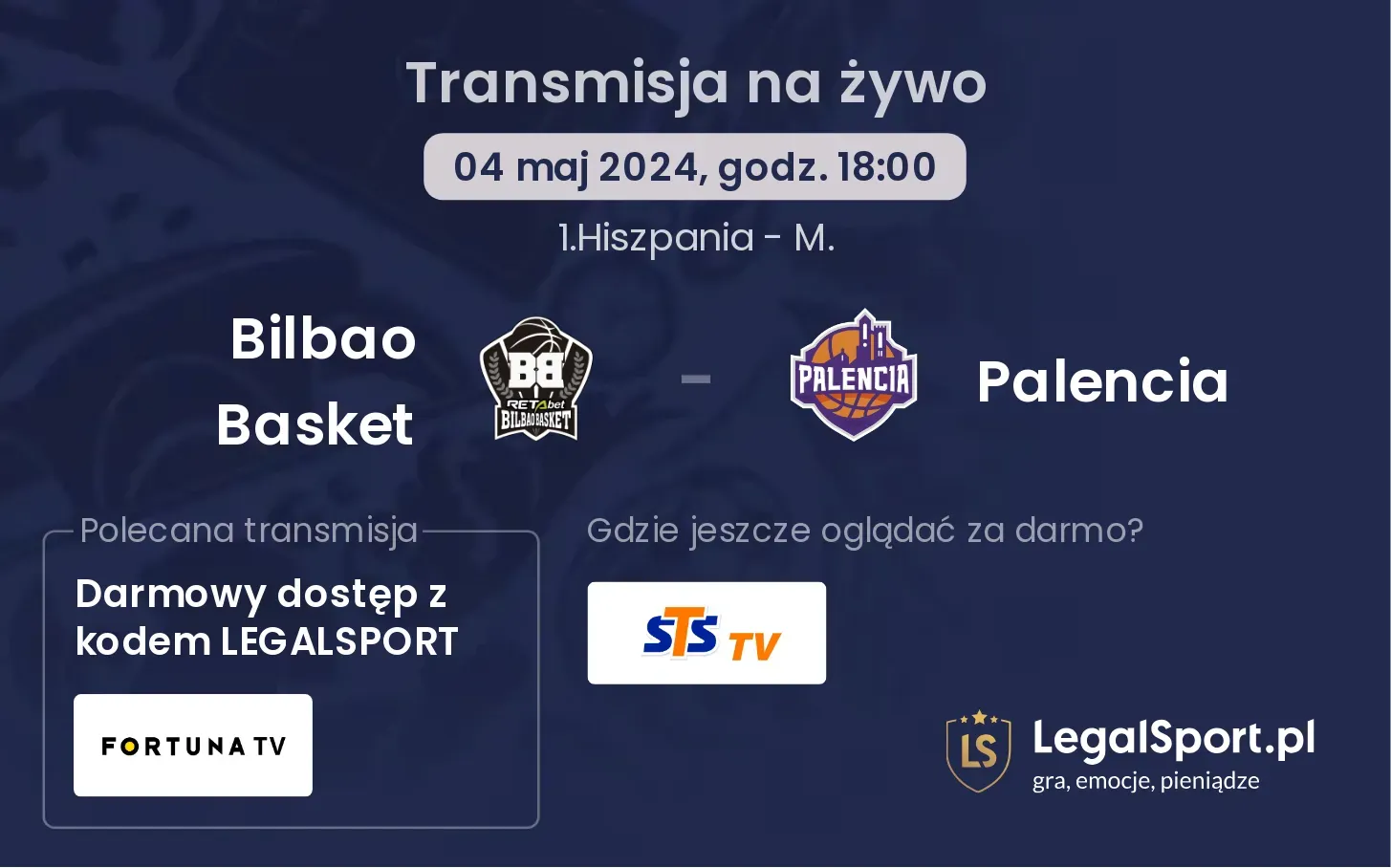 Bilbao Basket - Palencia transmisja na żywo