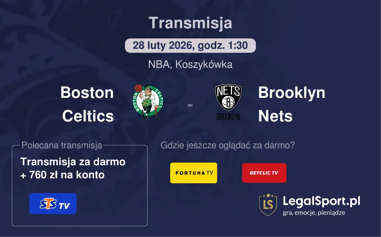 Boston Celtics - Brooklyn Nets Transmisje