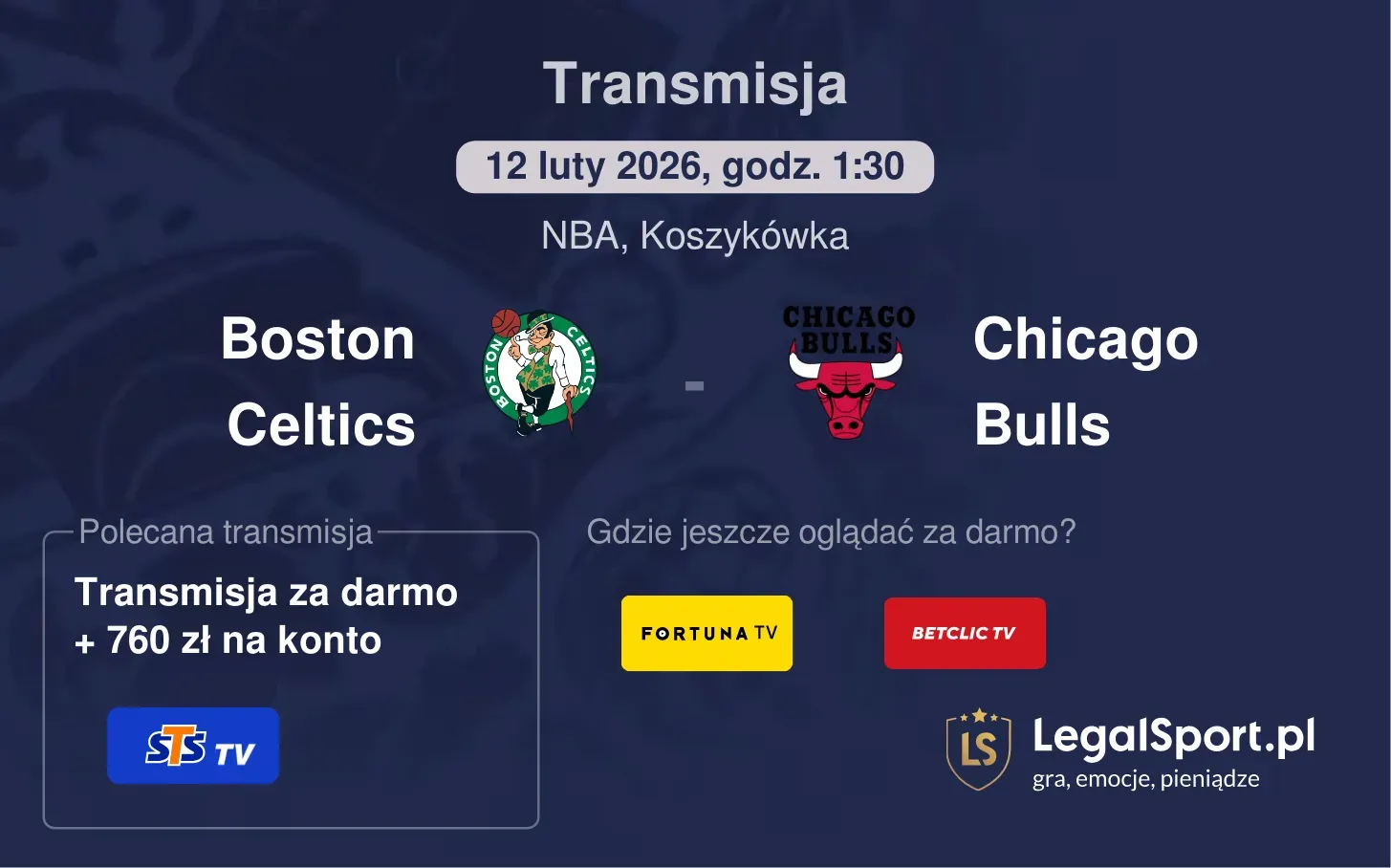 Boston Celtics - Chicago Bulls Transmisje