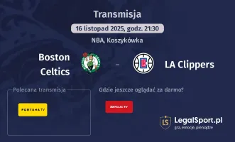 Boston Celtics - LA Clippers gdzie oglądać? (16.11)