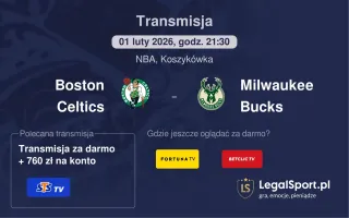 Boston Celtics - Milwaukee Bucks gdzie oglądać (01.02.2026)