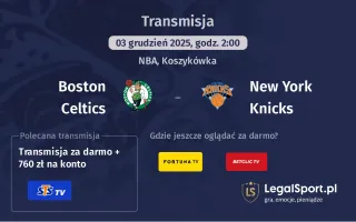 Boston Celtics - New York Knicks gdzie oglądać? (03.12)
