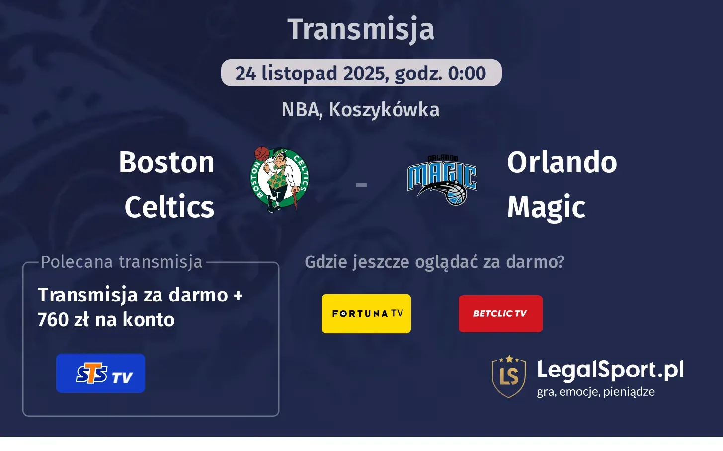 Boston Celtics - Orlando Magic Transmisje