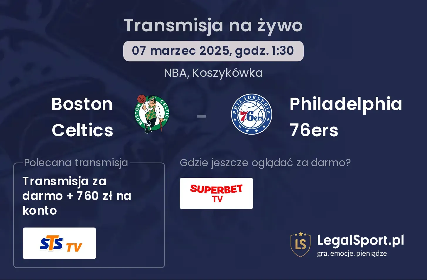 Boston Celtics - Philadelphia 76ers gdzie oglądać?