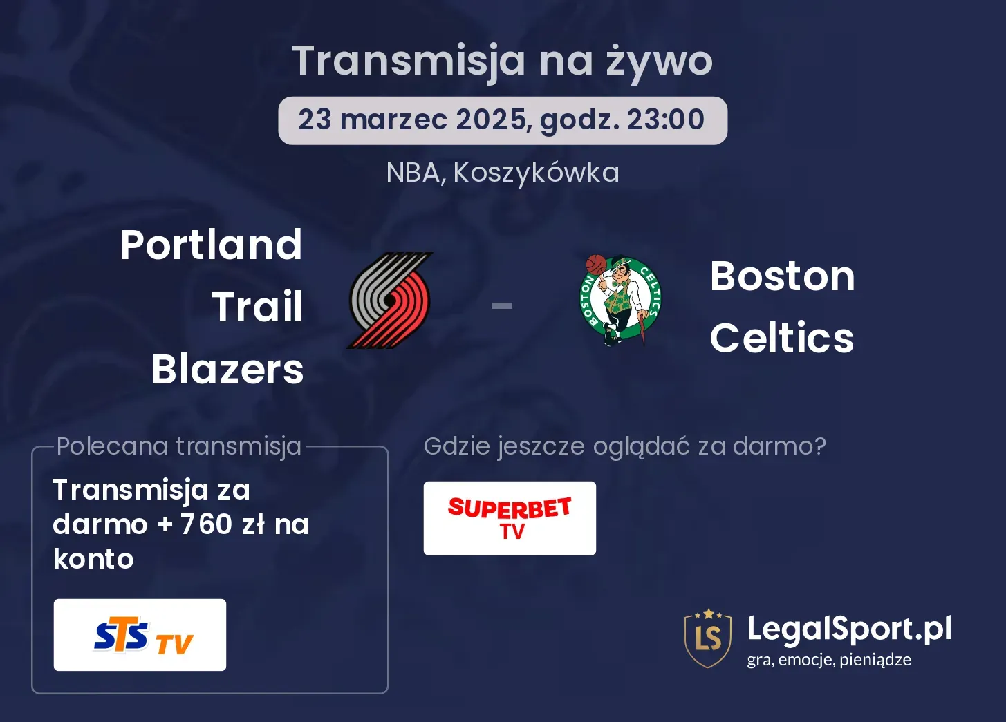Portland Trail Blazers - Boston Celtics gdzie oglądać?
