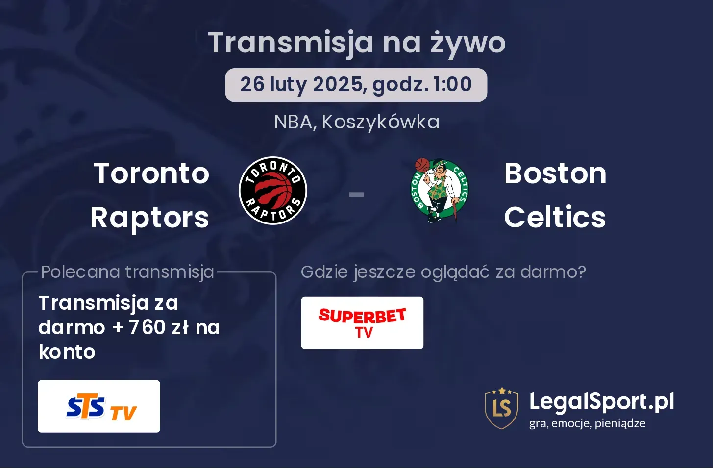 Toronto Raptors - Boston Celtics gdzie oglądać?