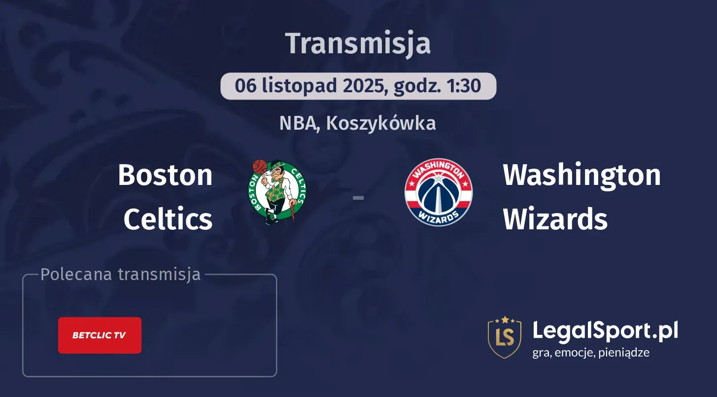 Boston Celtics - Washington Wizards Transmisje