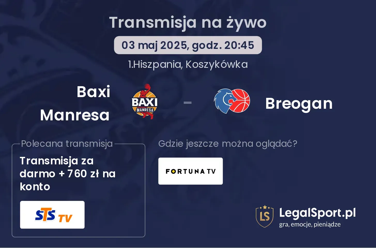 Baxi Manresa - Breogan gdzie oglądać?