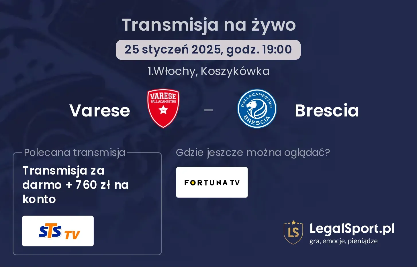 Varese - Brescia gdzie oglądać?
