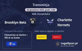 Brooklyn Nets - Charlotte Hornets gdzie oglądać? (02.12)