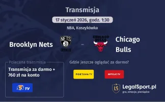 Brooklyn Nets - Chicago Bulls gdzie oglądać? (17.01)