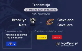 Brooklyn Nets - Cleveland Cavaliers gdzie oglądać (01.03.2026)