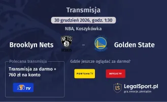 Brooklyn Nets - Golden State gdzie oglądać (30.12.2025)