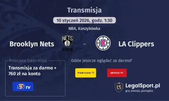 Brooklyn Nets - LA Clippers gdzie oglądać (10.01.2026)