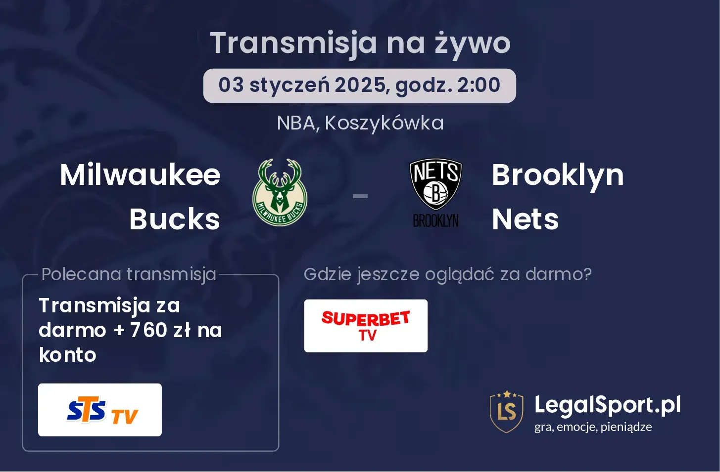 Milwaukee Bucks - Brooklyn Nets gdzie oglądać?