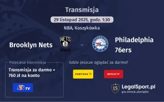 Brooklyn Nets - Philadelphia 76ers gdzie oglądać? (29.11)