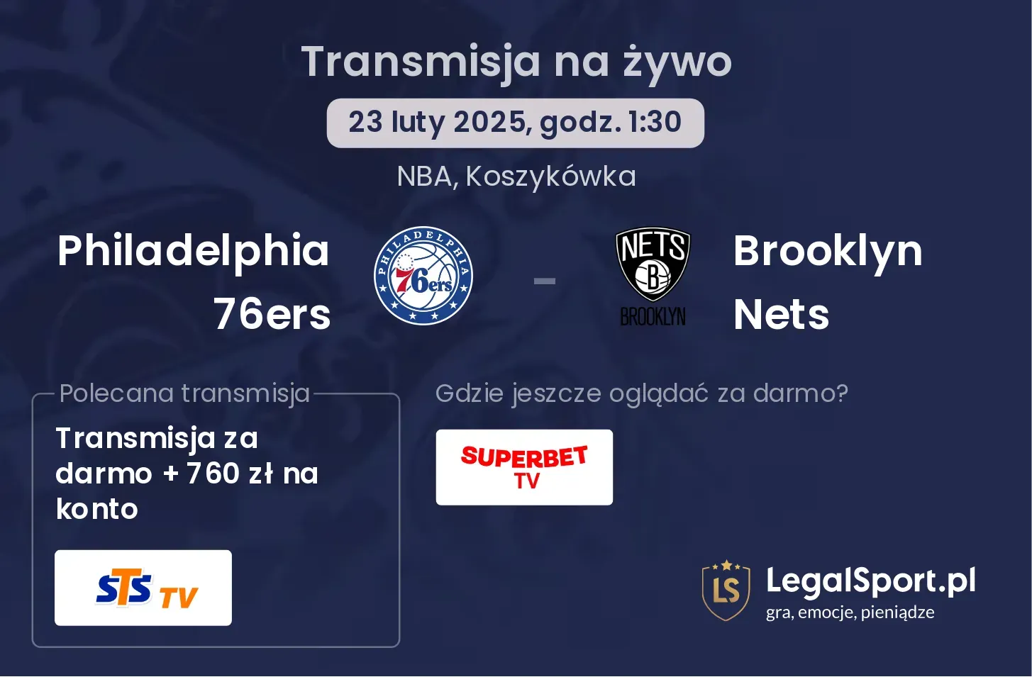 Philadelphia 76ers - Brooklyn Nets gdzie oglądać?