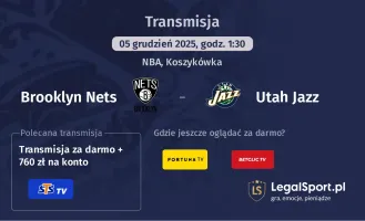 Brooklyn Nets - Utah Jazz gdzie oglądać? (05.12)