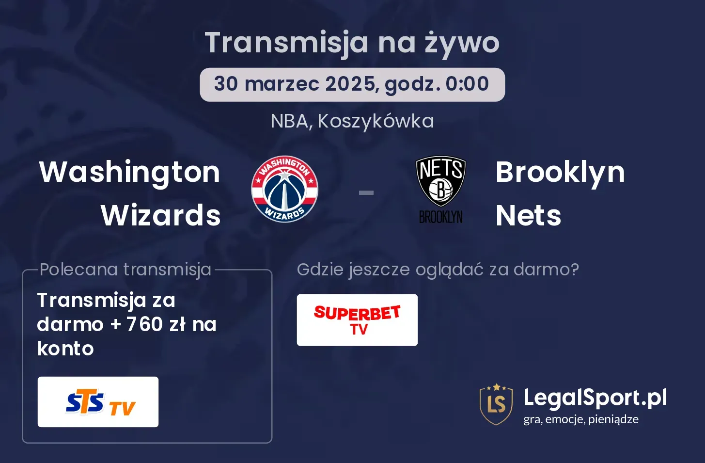 Washington Wizards - Brooklyn Nets gdzie oglądać?