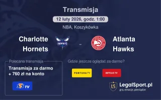 Charlotte Hornets - Atlanta Hawks gdzie oglądać? (12.02)